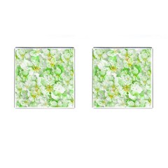 Light Floral Collage  Cufflinks (square) by dflcprints