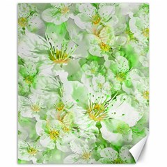 Light Floral Collage  Canvas 16  X 20   by dflcprints