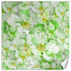 Light Floral Collage  Canvas 20  X 20   by dflcprints