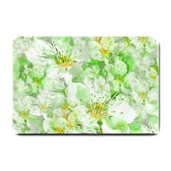 Light Floral Collage  Small Doormat  by dflcprints