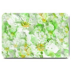 Light Floral Collage  Large Doormat  by dflcprints