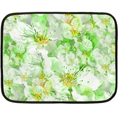 Light Floral Collage  Fleece Blanket (mini) by dflcprints