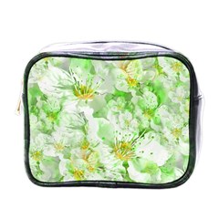 Light Floral Collage  Mini Toiletries Bags by dflcprints