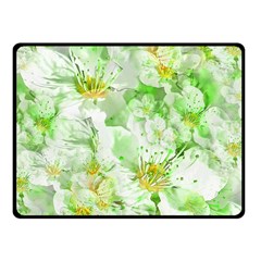 Light Floral Collage  Fleece Blanket (small) by dflcprints