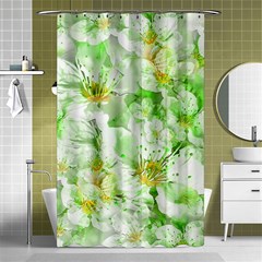 Light Floral Collage  Shower Curtain 48  X 72  (small)  by dflcprints