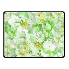 Light Floral Collage  Double Sided Fleece Blanket (small)  by dflcprints