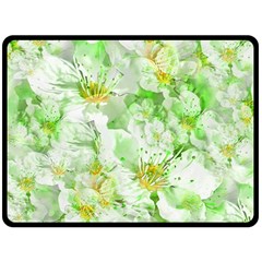 Light Floral Collage  Double Sided Fleece Blanket (large)  by dflcprints