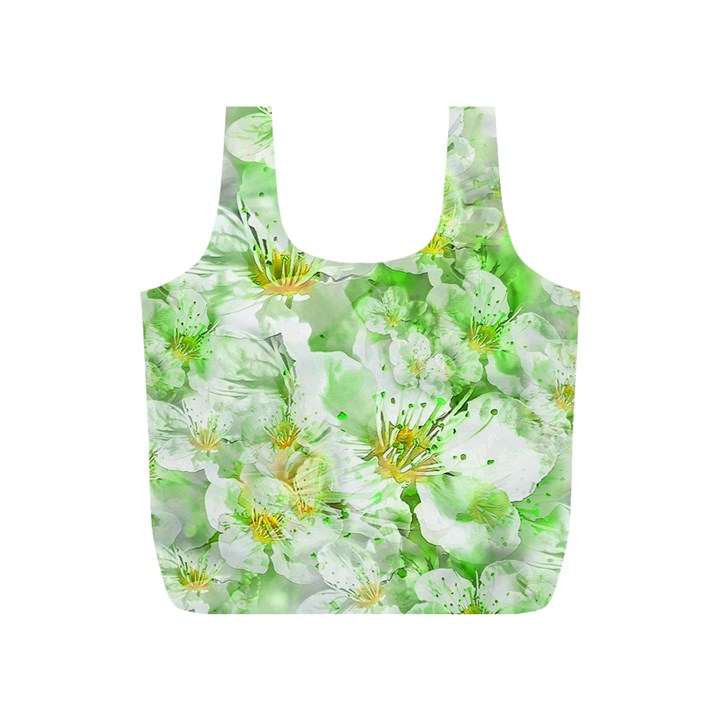 Light Floral Collage  Full Print Recycle Bags (S) 