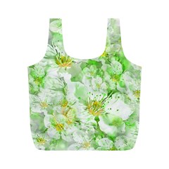 Light Floral Collage  Full Print Recycle Bags (m)  by dflcprints