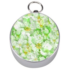 Light Floral Collage  Silver Compasses by dflcprints