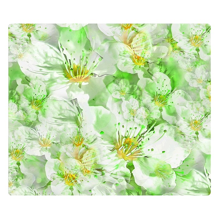 Light Floral Collage  Double Sided Flano Blanket (Small) 