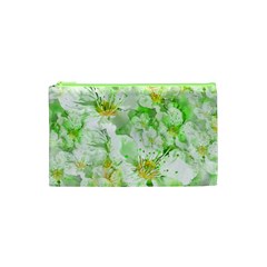 Light Floral Collage  Cosmetic Bag (xs) by dflcprints