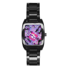 Purlpe Retro Pop Stainless Steel Barrel Watch by snowwhitegirl