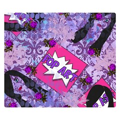 Purlpe Retro Pop Double Sided Flano Blanket (small)  by snowwhitegirl