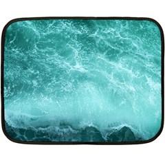 Green Ocean Splash Fleece Blanket (mini) by snowwhitegirl