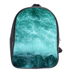 Green Ocean Splash School Bag (large) by snowwhitegirl