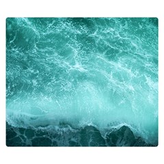 Green Ocean Splash Double Sided Flano Blanket (small)  by snowwhitegirl