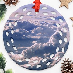 In The Clouds Round Filigree Ornament (two Sides) by snowwhitegirl