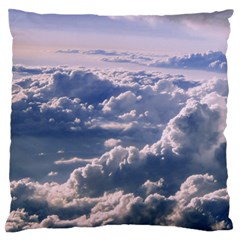 In The Clouds Large Flano Cushion Case (one Side) by snowwhitegirl