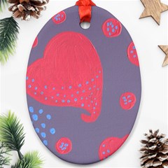 Lollipop Attacked By Hearts Ornament (oval) by snowwhitegirl