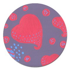 Lollipop Attacked By Hearts Magnet 5  (round) by snowwhitegirl