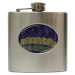 Snowy Roses Hip Flask (6 oz) Front