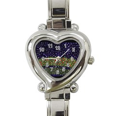 Snowy Roses Heart Italian Charm Watch by snowwhitegirl