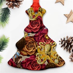 Octopus Floral Christmas Tree Ornament (two Sides) by snowwhitegirl