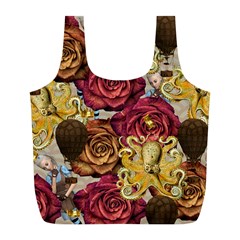 Octopus Floral Full Print Recycle Bags (l)  by snowwhitegirl