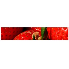 Red Strawberries Large Flano Scarf 