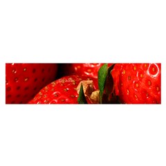 Red Strawberries Satin Scarf (oblong) by snowwhitegirl