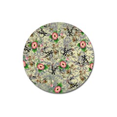 Angel Floral Magnet 3  (round) by snowwhitegirl