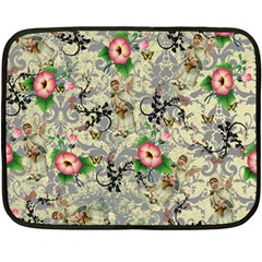 Angel Floral Double Sided Fleece Blanket (mini)  by snowwhitegirl