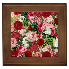 Rose Bushes Framed Tiles by snowwhitegirl