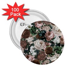 Rose Bushes Brown 2 25  Buttons (100 Pack)  by snowwhitegirl