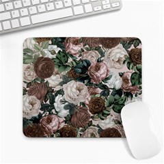 Rose Bushes Brown Large Mousepads by snowwhitegirl