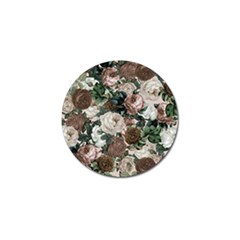 Rose Bushes Brown Golf Ball Marker by snowwhitegirl