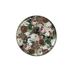 Rose Bushes Brown Hat Clip Ball Marker by snowwhitegirl