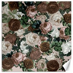 Rose Bushes Brown Canvas 20  X 20   by snowwhitegirl