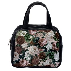 Rose Bushes Brown Classic Handbags (one Side) by snowwhitegirl