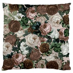 Rose Bushes Brown Standard Flano Cushion Case (one Side) by snowwhitegirl