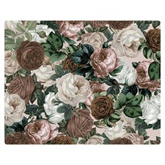 Rose Bushes Brown Double Sided Flano Blanket (medium)  by snowwhitegirl