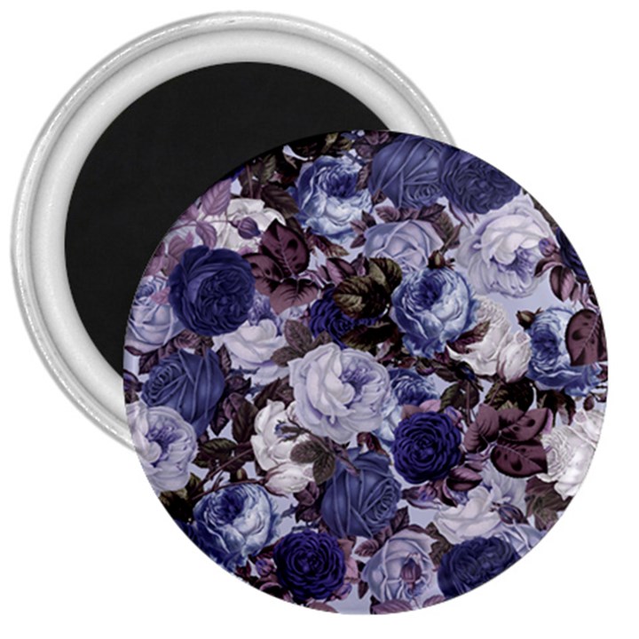 Rose Bushes Blue 3  Magnets