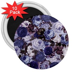 Rose Bushes Blue 3  Magnets (10 Pack)  by snowwhitegirl