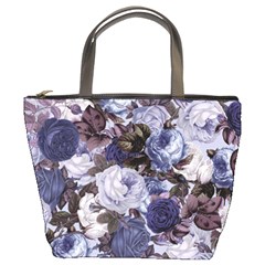 Rose Bushes Blue Bucket Bags by snowwhitegirl