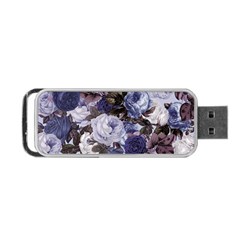 Rose Bushes Blue Portable Usb Flash (one Side) by snowwhitegirl