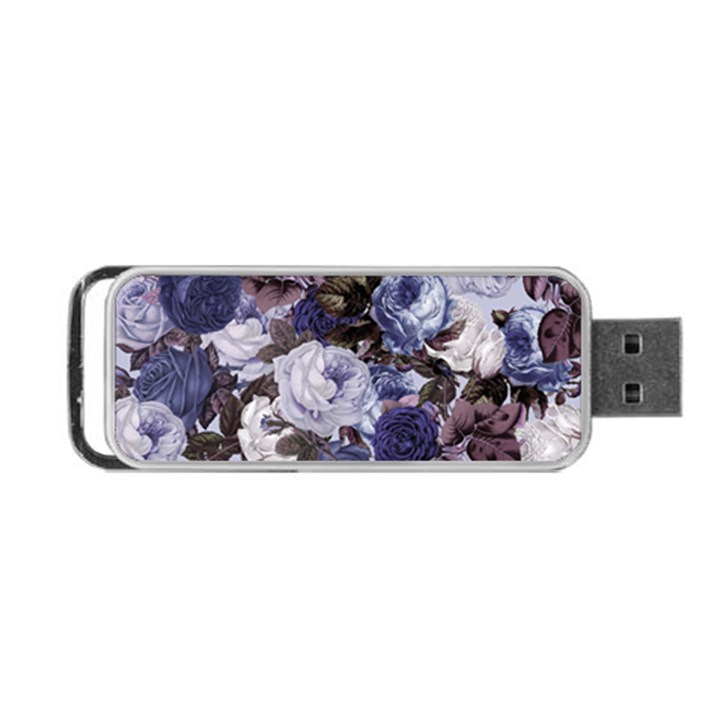 Rose Bushes Blue Portable USB Flash (Two Sides)