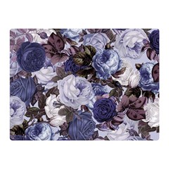 Rose Bushes Blue Double Sided Flano Blanket (mini)  by snowwhitegirl