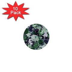 Rose Bushes Green 1  Mini Buttons (10 Pack)  by snowwhitegirl