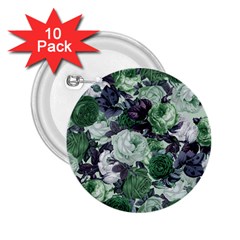 Rose Bushes Green 2 25  Buttons (10 Pack)  by snowwhitegirl